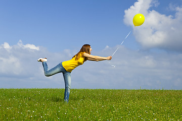 Image showing Girl with a balloon