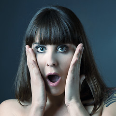 Image showing Astonished woman