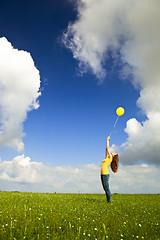 Image showing Girl with a balloon