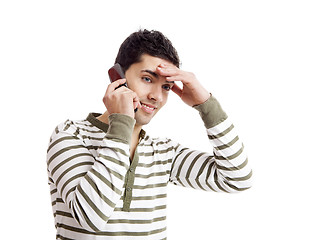 Image showing Making a phone call