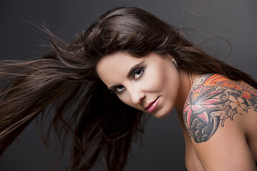 Image showing Woman with a tattoo