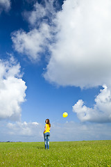 Image showing Girl with a balloon