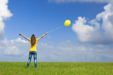 Image showing Girl with a balloon