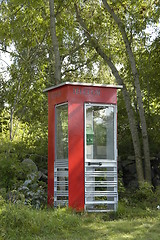 Image showing Red telephone box