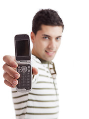 Image showing Making a phone call