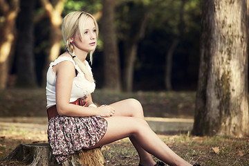 Image showing Girl in the park