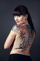 Image showing Woman with tattoos