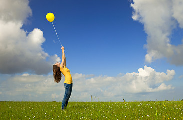 Image showing Girl with a balloon
