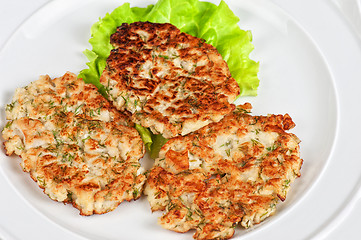 Image showing cauliflower cutlets with apples