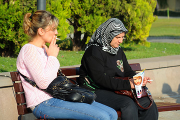 Image showing Smoking Women