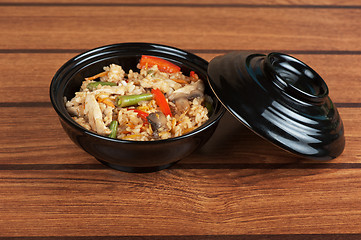 Image showing Rice chicken vegetable