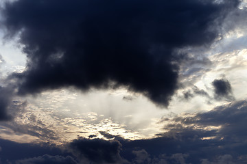 Image showing Storm clouds on sky
