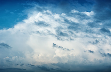 Image showing Sky with clouds before the storm - nature background