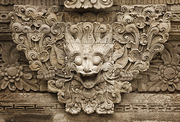 Image showing Stone mythical creature - decoration of Bali temple