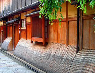 Image showing Gion wooden house