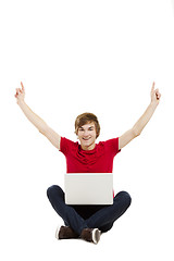 Image showing Happy working