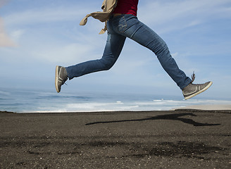 Image showing Woman jumping