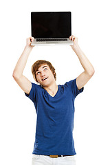 Image showing Man with a laptop