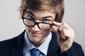 Image showing Business man with glasses