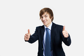 Image showing Businessman with thumbs up