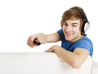 Image showing Man with a remote control