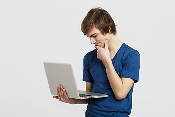Image showing Man with a laptop