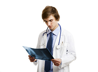 Image showing Doctor analyzing a RX