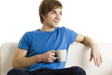 Image showing Drinking coffee