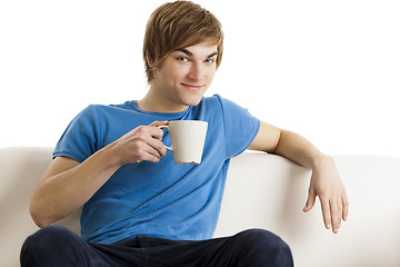 Image showing Drinking coffee