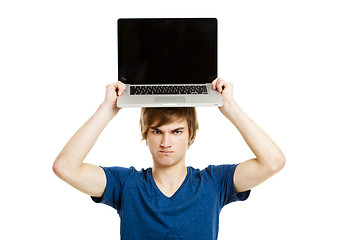 Image showing Man with a laptop