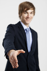 Image showing Businessman giving a handshake