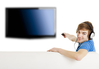 Image showing Watching TV