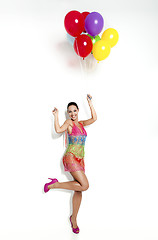 Image showing Fashion woman with ballons