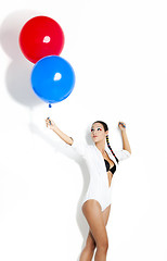 Image showing Fashion woman with ballons