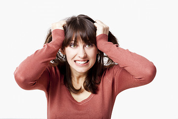 Image showing Stressed woman