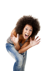 Image showing Shocked young woman