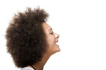 Image showing Young woman laughing