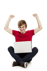 Image showing Happy working