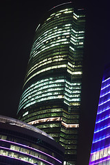 Image showing Skyscrapers at night