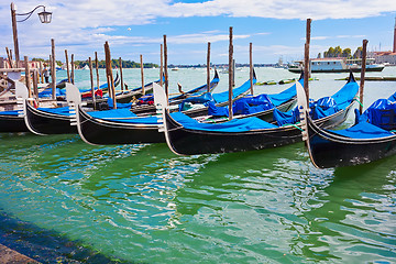 Image showing Gondolas in Venice