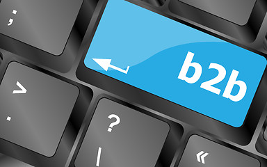 Image showing word b2b on digital keyboard key