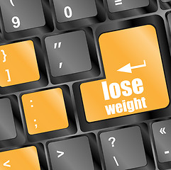 Image showing Lose weight on keyboard key button