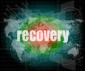 Image showing Information concept: word recovery on digital background