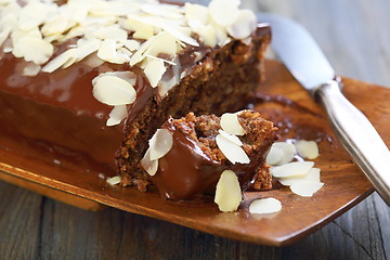 Image showing  Frangipane with cocoa and chocolate ganache. 