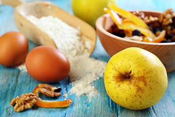Image showing Ingredients for making apple pie.