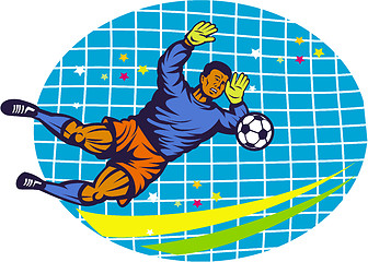 Image showing Goalie Soccer Football Player Retro