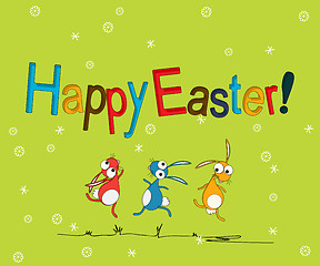 Image showing Happy Easter greeting card