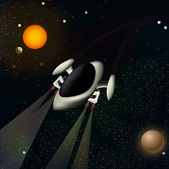 Image showing Illustration of a spacecraft