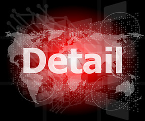 Image showing The word detail on digital screen, business concept