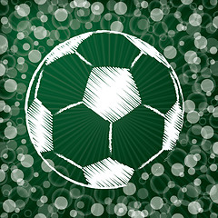 Image showing Soccer ball on abstract green background